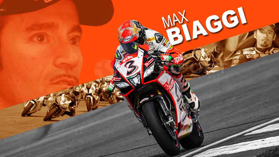 Max Biaggi saat dalam lintasan balap. - INDOSPORT